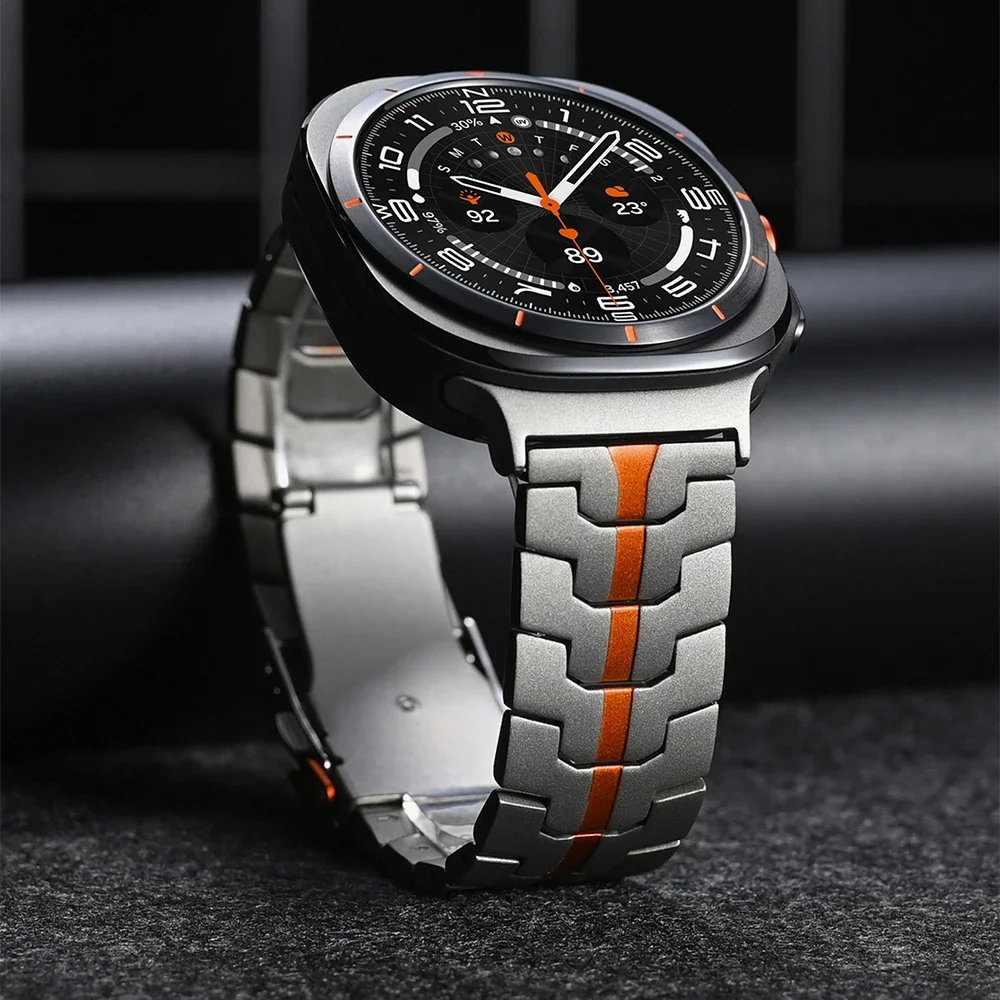 Титановый роскошный ремешок для Samsung Galaxy Watch Ultra 47 мм, ремешок для SAMSUNG ULTRA GALAXY 47 мм, мужской ремешок для часов Galaxy Ultra, браслет