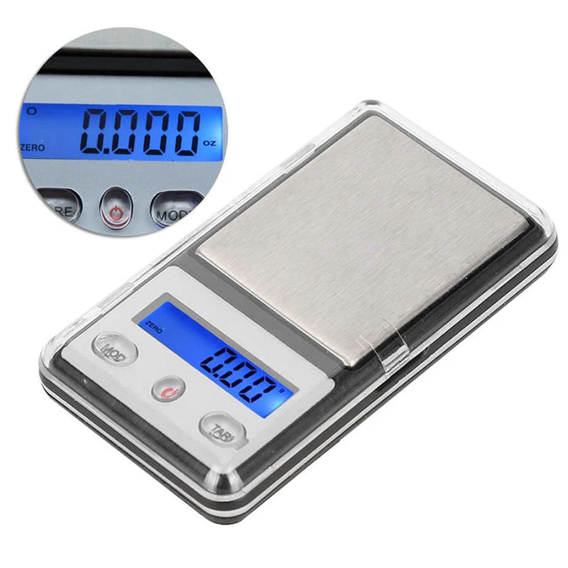 Mini Digital Balance Precision Scales LCD Backlight Electronic Jewelry Scale Portable Kitchen Food Weighing Tool Instruments