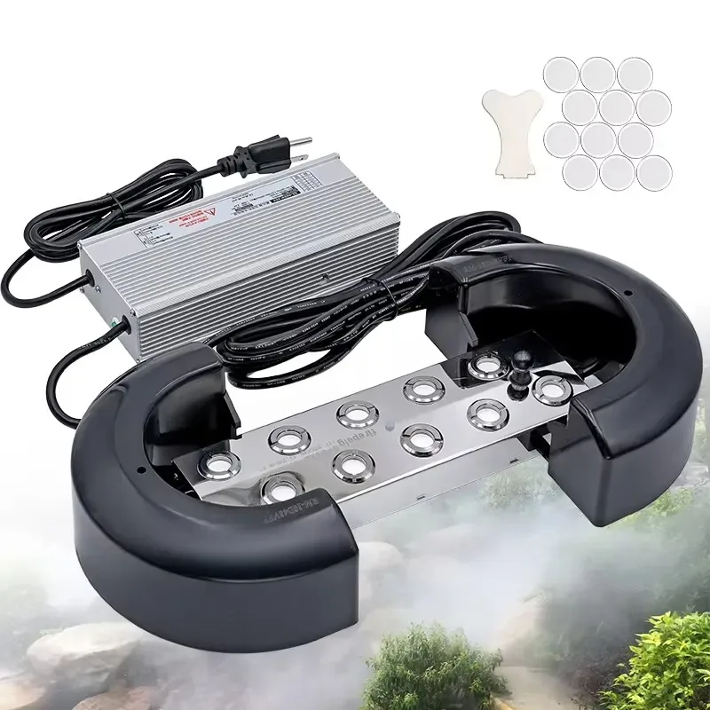 Ultrasonic Humidifier Atomizer 2 4 6 8 10 12 Heads Industrial Defogger Mist Maker for Greenhouse Hydroponics Fog Machine
