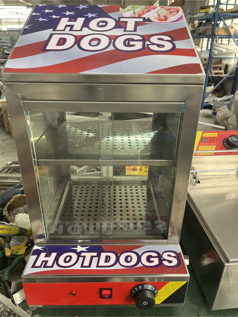 

Supertise Commercial Electric Hot Dog Making Machine Warmer Showcase Hot Dog Steamer Machine