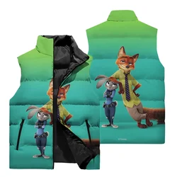 Men's Outdoor Motorcycle Riding Jacket Windbreaker Fashion Men's Vest Coat Disney Crazy Animal City 3D Print Sleeveless Jacket