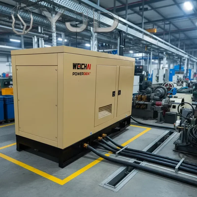 YJD 16-48KW 50Hz Silent Open Frame Diesel Generator Set 3 Phase 380V ATS Global Power Engine Weatherproof for Construction Site
