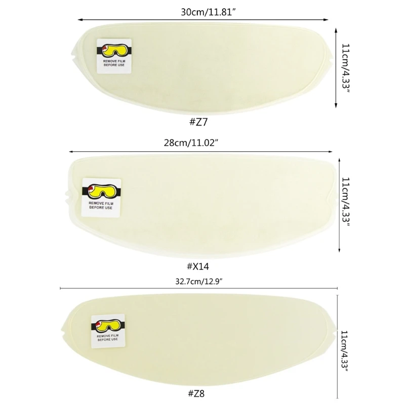 Pellicola antiappannamento per scudo per casco, inserto per lente visiera trasparente resistente all'appannamento per X14 CW-1