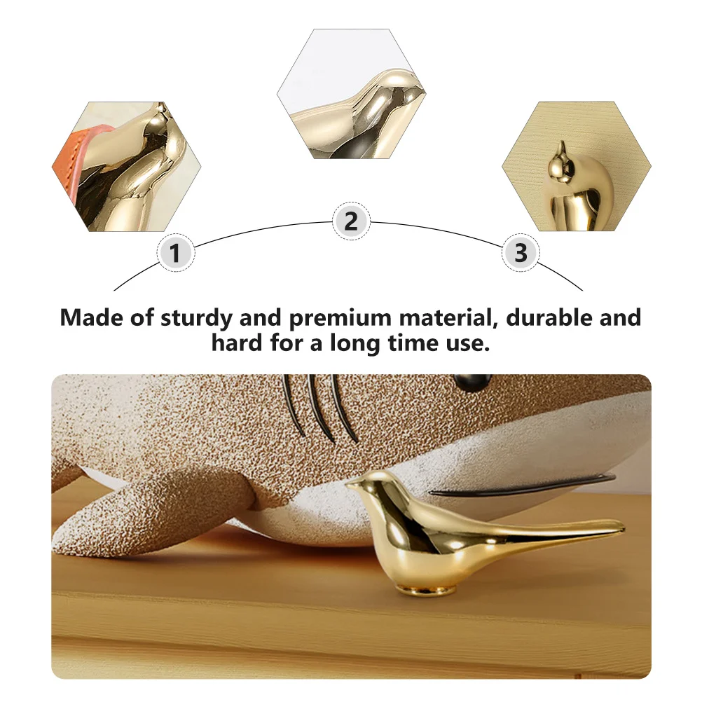 2 قطعة مقبض سحب باب الخزانة الذهب سبائك الزنك ضوء فاخر صغير الطيور مقبض درج الأثاث الزخرفية خزانة خزانة مقبض #1
