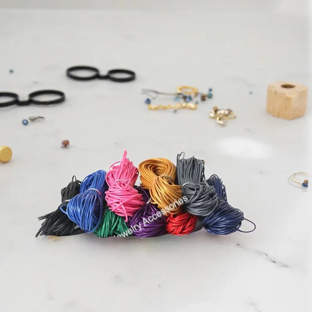 OlingArt 1.5mm 6M/Lot Mixed Colors AAA+ Waxed Cotton Cord/Linen/Wire DIY Necklace Bracelet Earrings Choker Jewelry Making Cord
