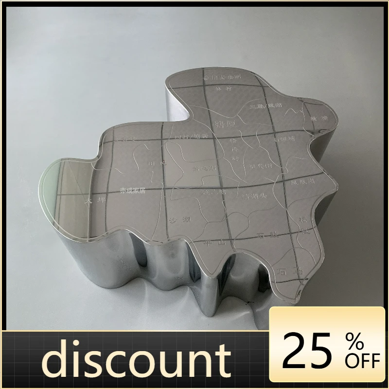 

LTT modern minimalist creative map stainless steel living room coffee table meeting living room coffee table table