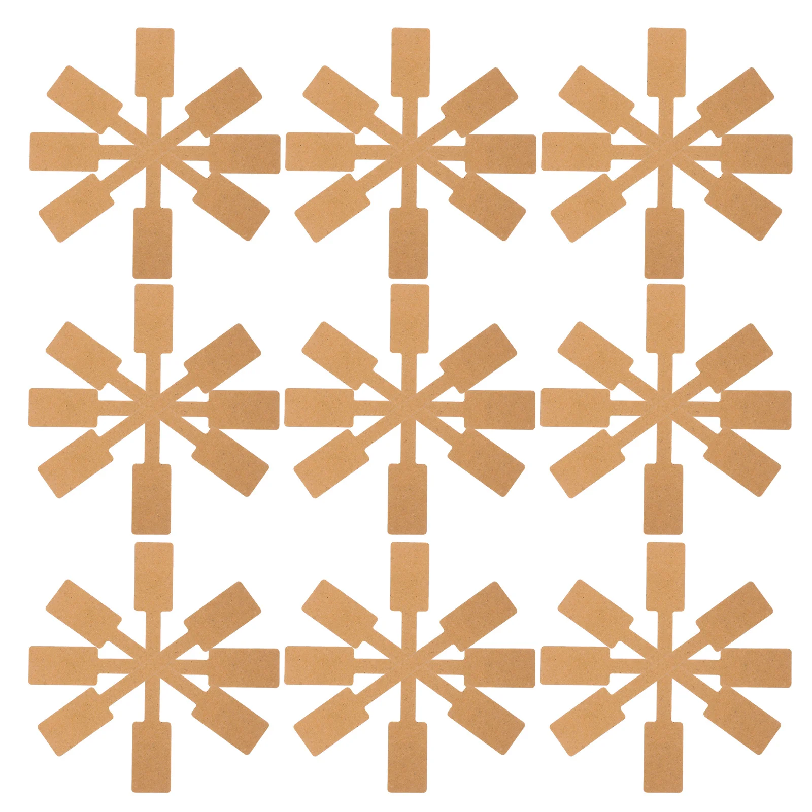 1개 블랭크 라벨 10cm 정사각형 크래프트 종이 태그, 보석 가격표용, 경량 접착식 디스플레이 라벨, 사무용