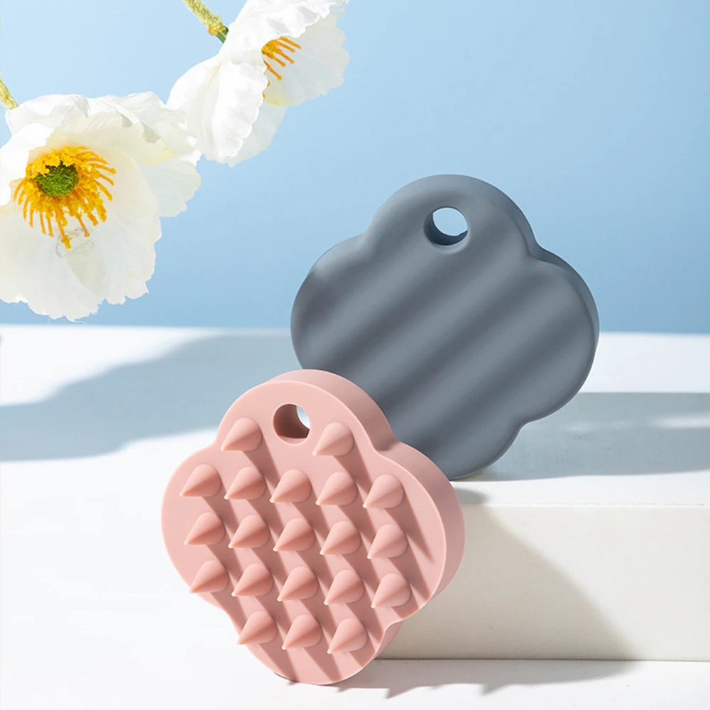 1 Silicone Shampoo Brush, Massage Shampoo Soft Silicone Hair Comb, Women's Shampoo Comb for Head Cleaning and Scalp Scratching