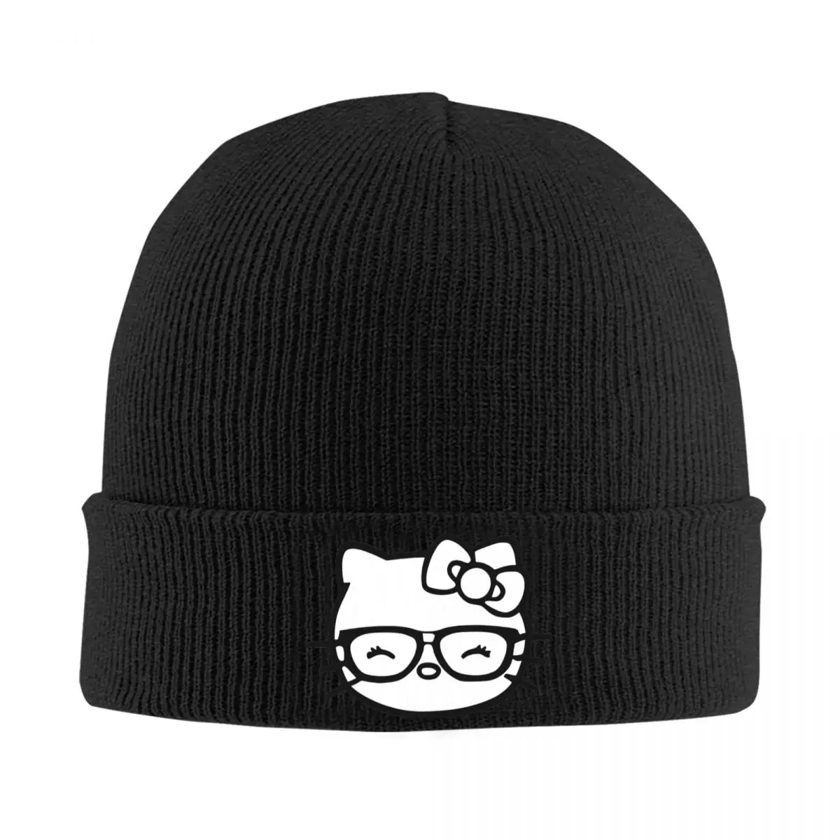 Japanese Sanrio Hello Kitty Bonnet Hats Cute Cartoon Cat Knit Hat Men Women Unisex Street Head Wrap Beanie Hats Winter Cap