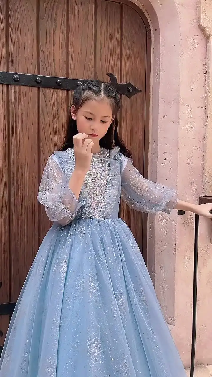 winter teenage party dress Discover Amazing Girls Dresses: Robes, Tutus, Flower Girl Options On AliExpress! Size:44/LO Girls Dresses Casual Long Sunset Maxi Dress Short Sleeves Short Navy