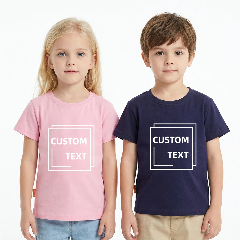 

Custom Kids T-Shirt Blank Personalized Design Logo Photo or Text Children Boy Girl Personalized Name Tshirt Make Your Own Shirt