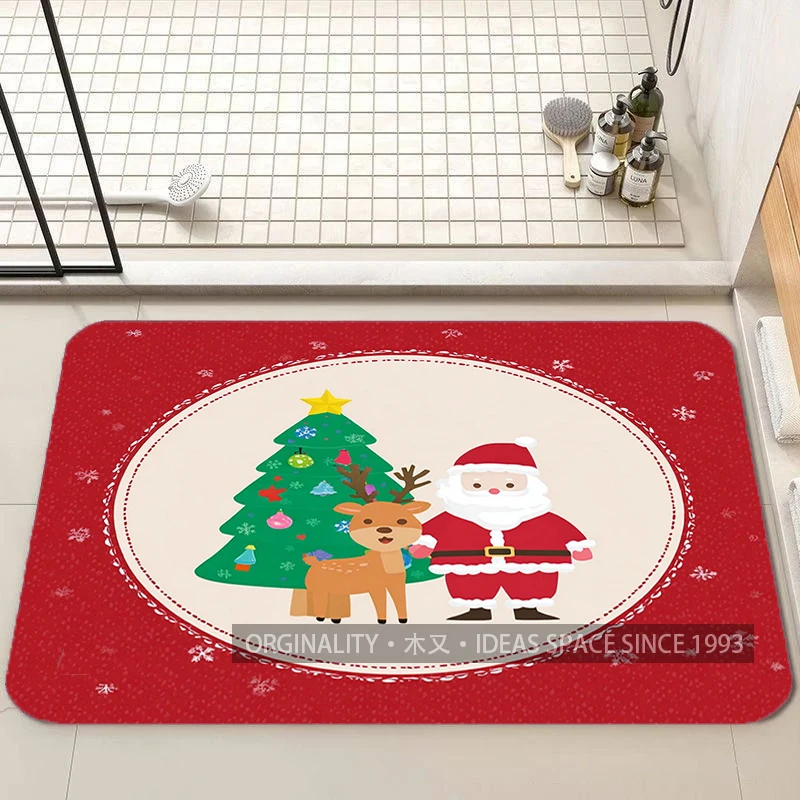 Christmas Cute Pattern Mat Living Room Decoration Home Sofa Non-Slip Carpet Study Bedroom Tatami Children'S Soft Floor Mat
