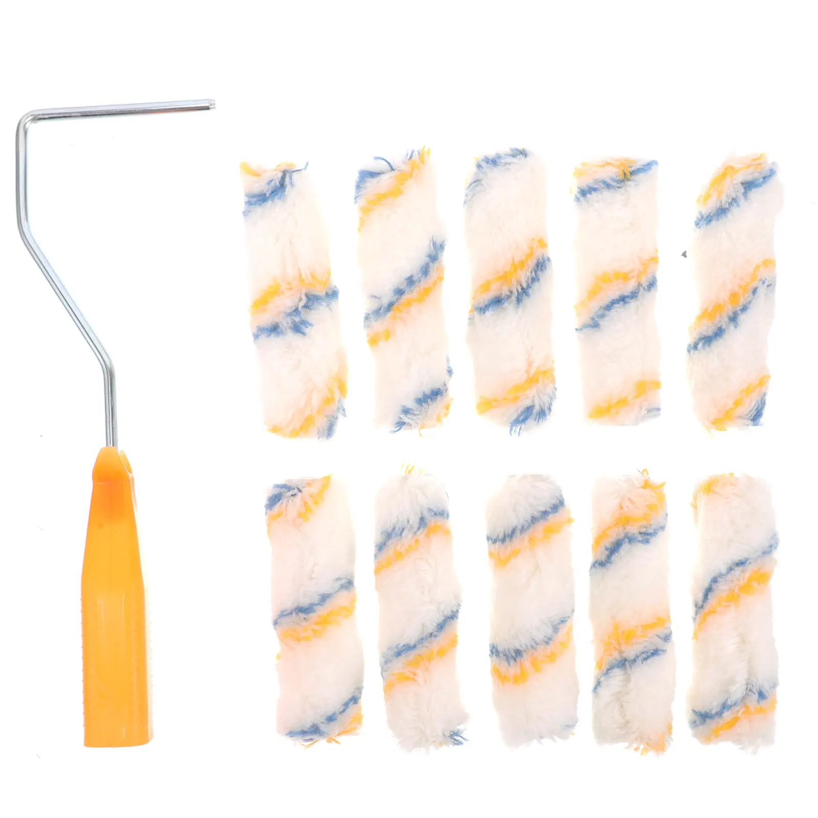 

1 set Brush Paint High Density Foam Compact Portable Reusable Easy CleanLatex Oil Based Wall House Small Roller Sleeve for Wall
