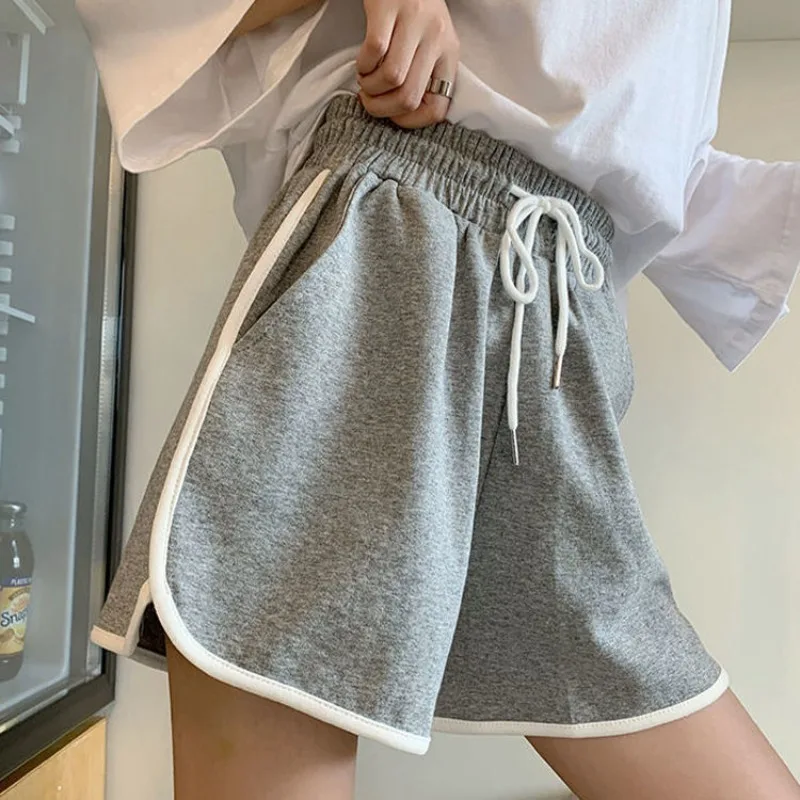 

Sporty Shorts Women BF Style Unisex Fashion Summer High Street All-match Minimalist Ulzzang Casual Empire Mujer Trouser Harajuku