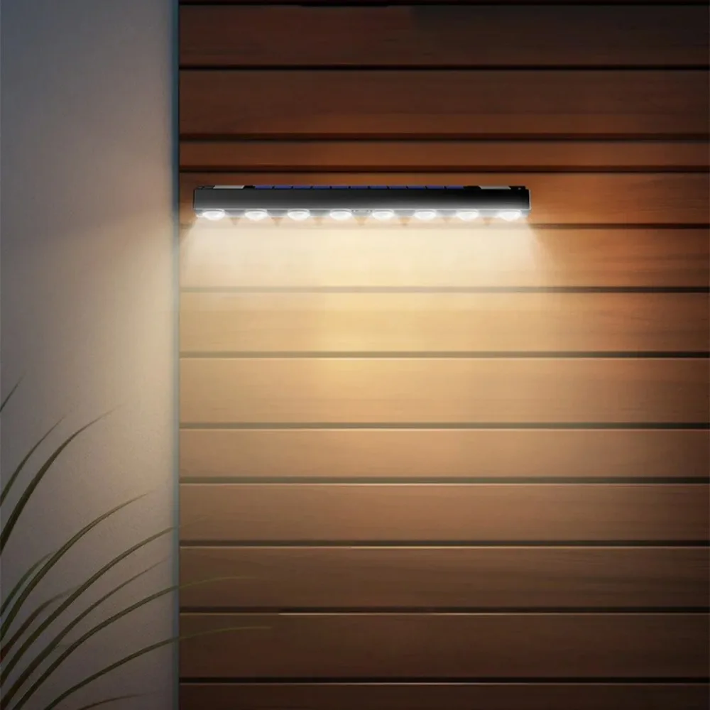 

Durable 4/6/8 LED Solar Wall Light Bright Waterproof Solar Powered Lamp Outdoor Wall Sign Light Garden Decoration