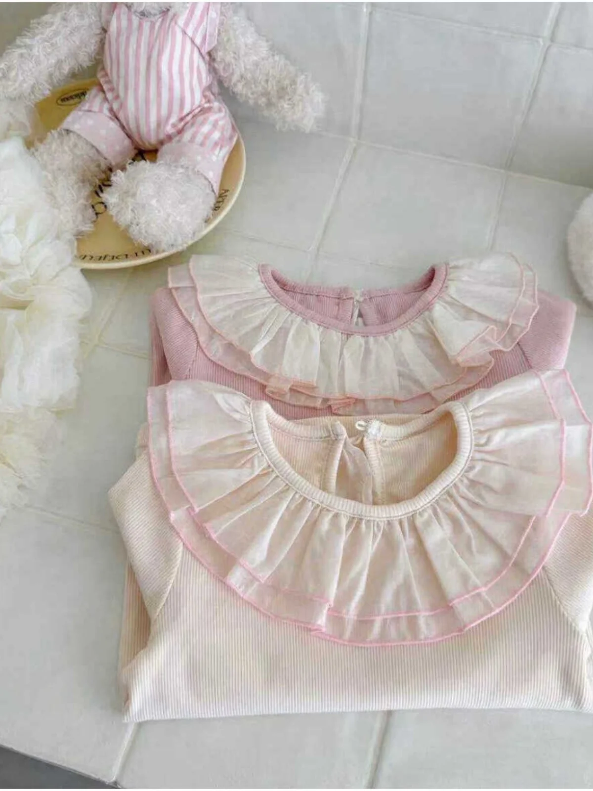 

Faionable Long Sve Base irt Autumn Wear for Little Girls Spring Autumn Sle Princ Baby Top Trendy round Ne Silk Top