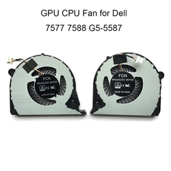 Laptop CPU GPU Cooling Fan for Dell Inspiron 15 7577 7588 Graphics card cooler fans DC 5V DFS2000054H0T DFS541105FC0T FJQS FJQT