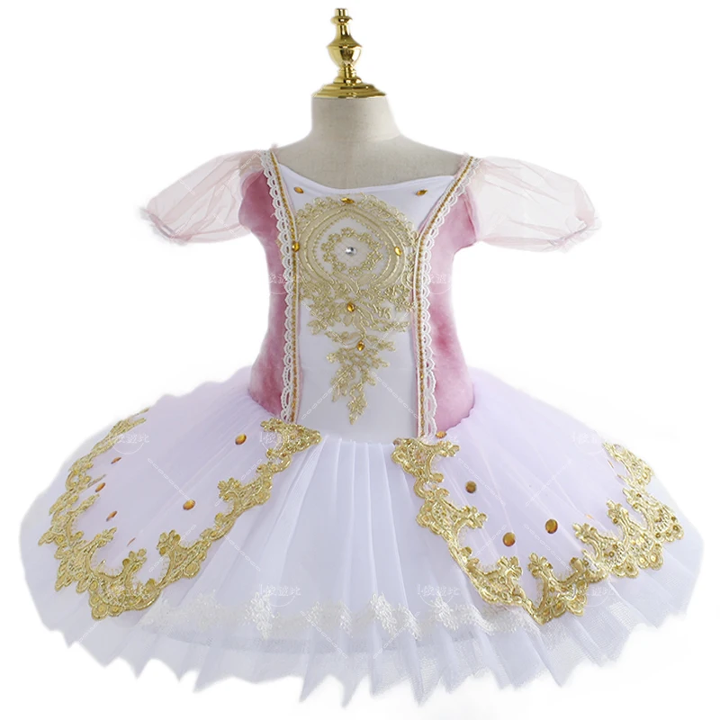 

Pink and Blue Professional Ballet Girl Pancake Picture Handmade Classical Ballet Costume