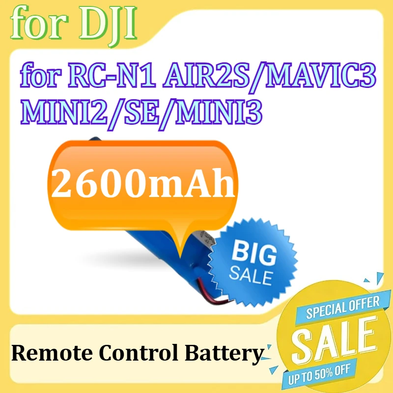 

Remote Control Battery for DJI RC-N1 AIR2S/MAVIC3/MINI2/SE/MINI3 2600mAh