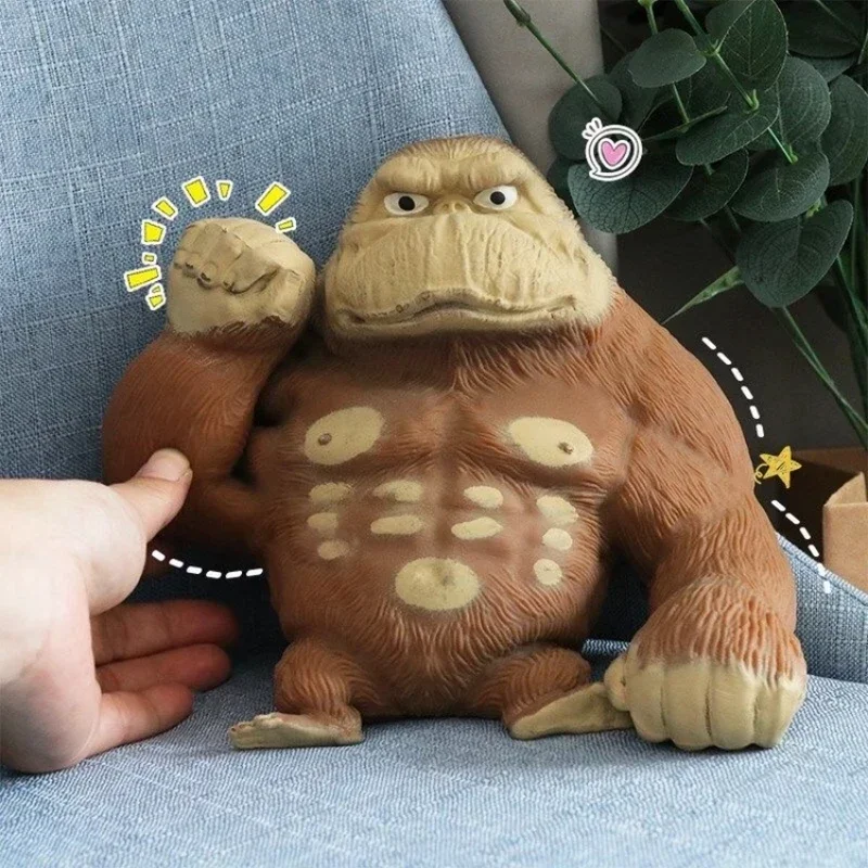 New Big Giant Antistress Orangutan Fidget Toy Squishy Elastic Monkey Funny Gorilla Christmas Decoration