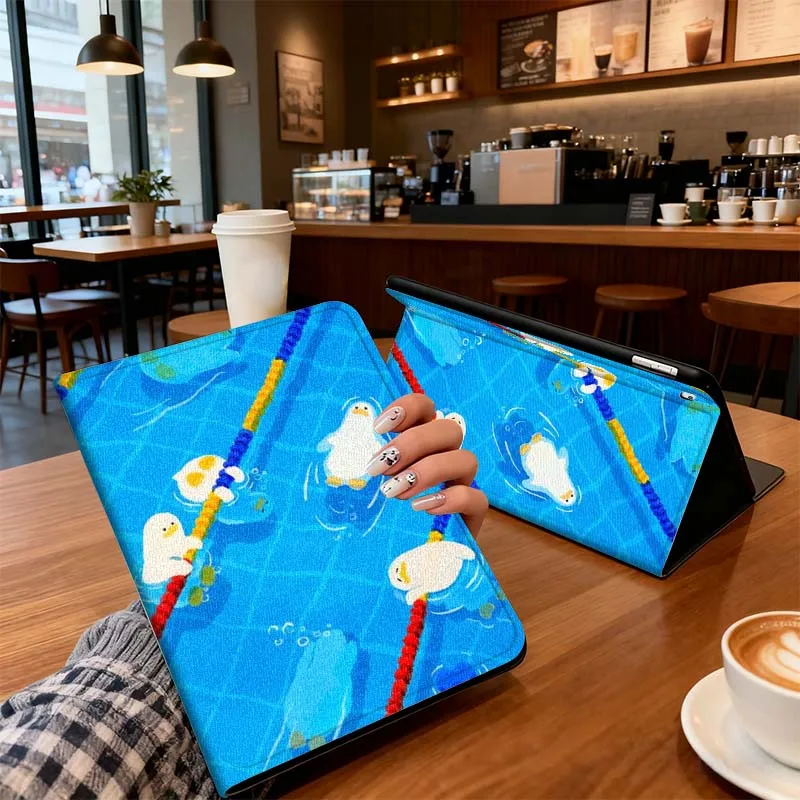

Duck Playing In Water Pattern For Xiaomi Mi Redmi Poco Pad 2 4 5 7S 6S 6 7 8 Max Plus Ultra SE Pro K 2025 Tablet Case