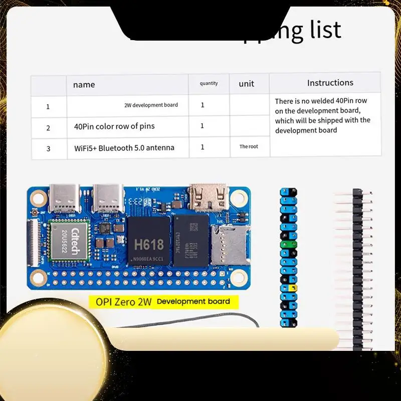 

For Orange Pi Zero 2W Development Board 4G RAM+Heat Sink+Case DDR4 Mini PC H618 Wifi5 Bluetooth5.0 Support 4K 60FPS Easy Install