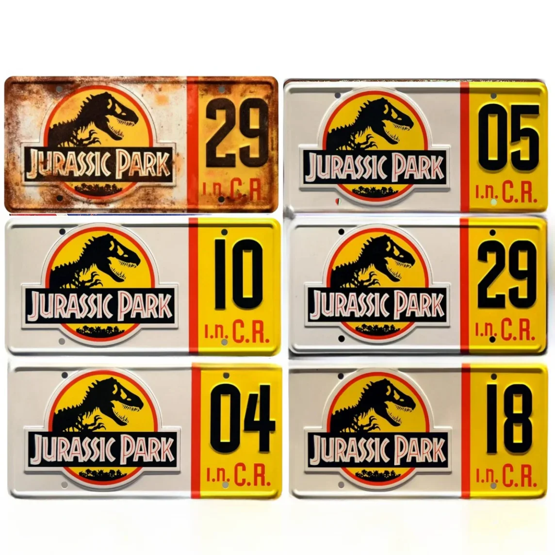 Letreros de pared de cerdo Vintage, máquinas de celebridades, Jurassic Park Explorer, placa de letreros de estaño de Metal