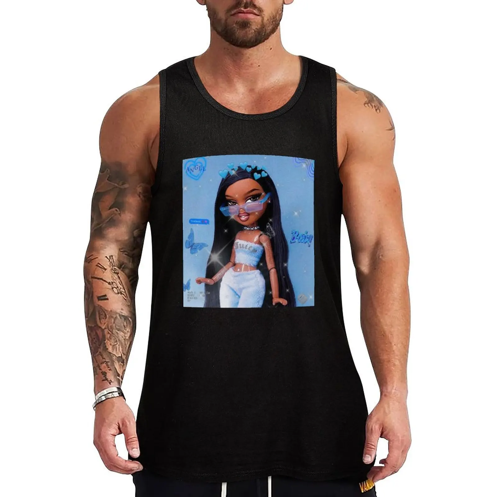 

Sky butterfly Tank Top sleeveless shirts clothes for men summer t-shirt for man