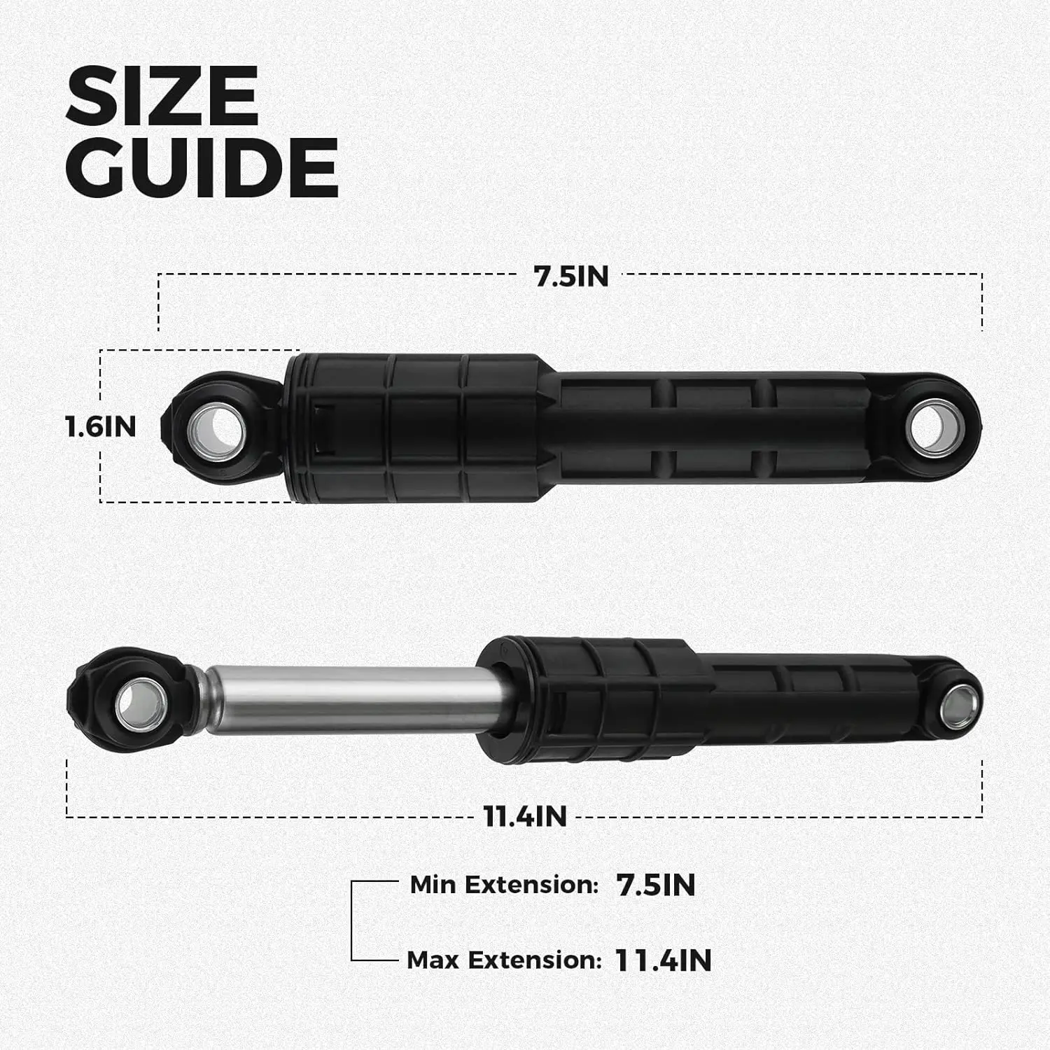 4Pcs Replacement Washer Shock Absorbers Set DC66-00470A Fit for Samsung Front Loading Washers DC66-00470B AP4206426 DC66-00650D