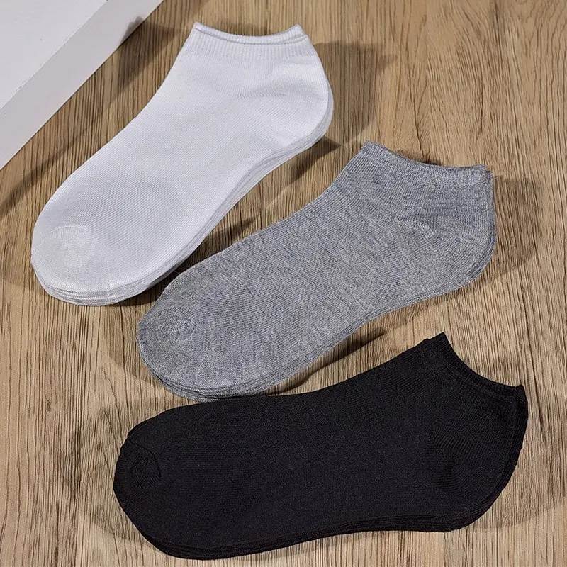 Calcetines tobilleros invisibles de corte bajo para hombre y mujer, medias antideslizantes de Color sólido, informales, transpirables, 5 pares