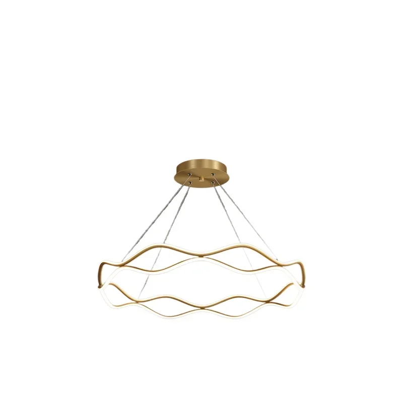 

All copper minimalist living room chandelier modern minimalist atmosphere living room main lamp