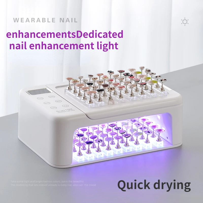 

Wearing Nail Plate Nail Enhancement Lamp 180W High-power Two Handed Phototherapy Machine Quick Drying Nail Oil Glue Baking Lamp