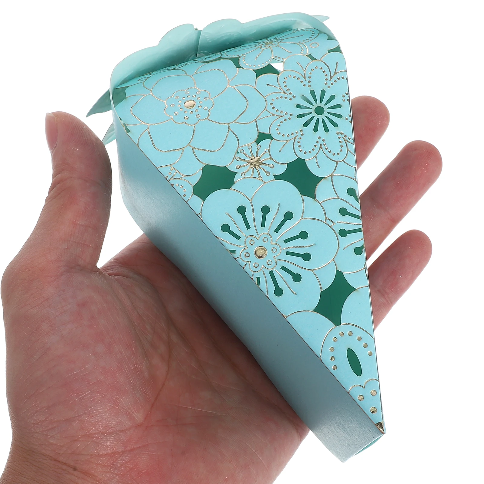 

10 Pcs Cake Box Baby Holder Storage Birthday Party Sugar Gift Container Triangle Boxes Packaging Cases