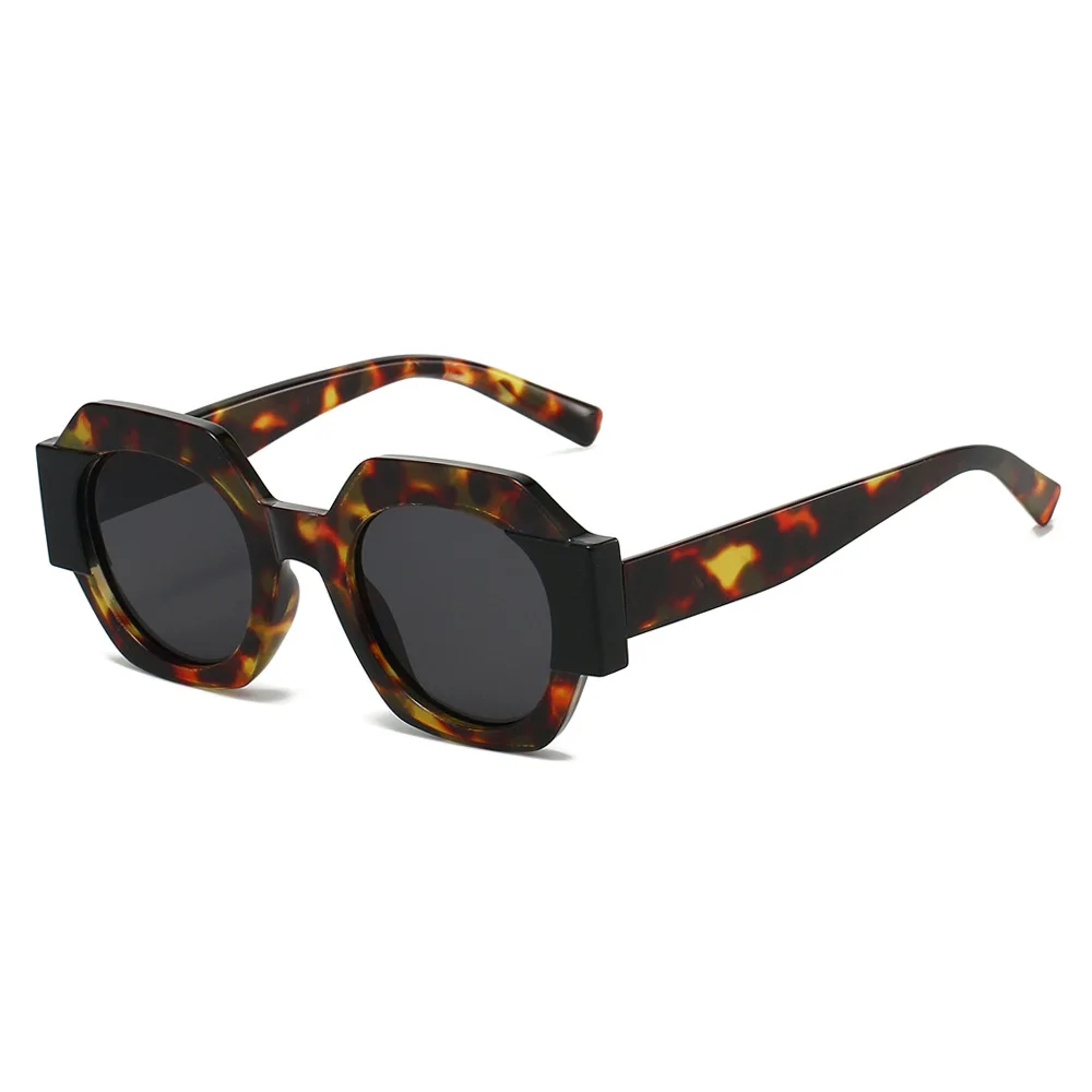 Neue Hexagon Einzigartige Sonnenbrille Frauen Marke Designer Farbe Patchwork Retro Weibliche Shades Reise Casual Brillen
