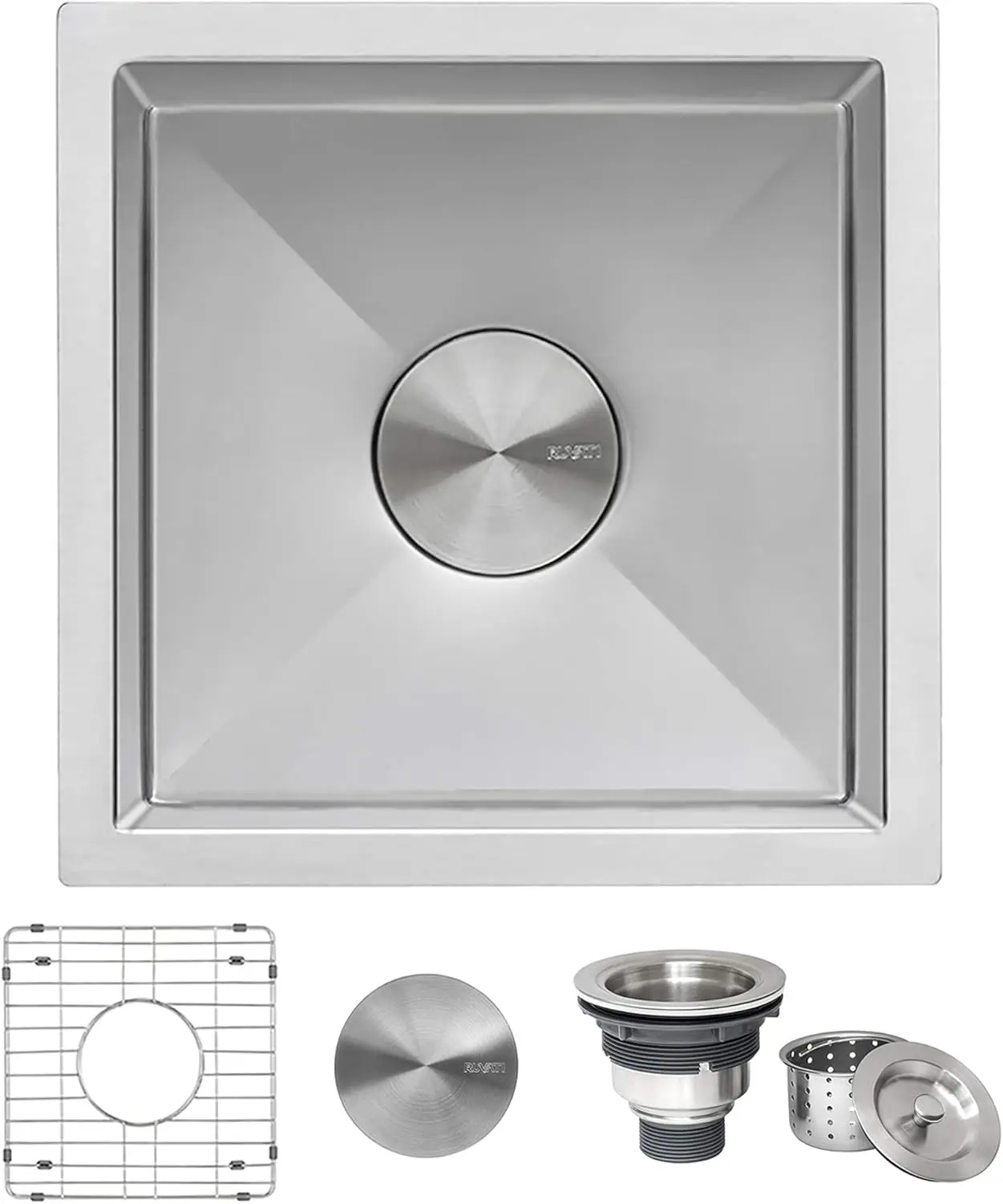 

Stainless Steel Undermount Single Bowl Kitchen Sink 13 By 15 Inch Tight Radius 16 Gauge Prep Bar