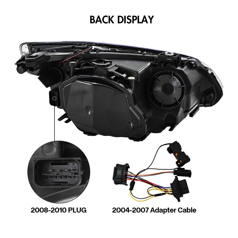 KuerLED المصابيح الأمامية لسيارات BMW E60 E61 2005-2007 2008-2010 5-Series LED زوج من المصباح الأمامي اكسسوارات السيارات العارض ضوء السيارة #4