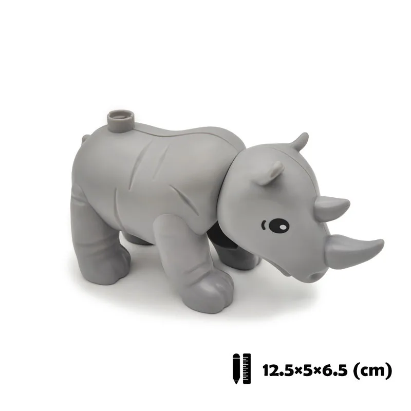 Big Size Building Blocks Animal Accessorie Compatible Duplo Rabbit Fish Bear Chicken Pig Duck Dog Cat Horse Cow Sheep Toys Gifts