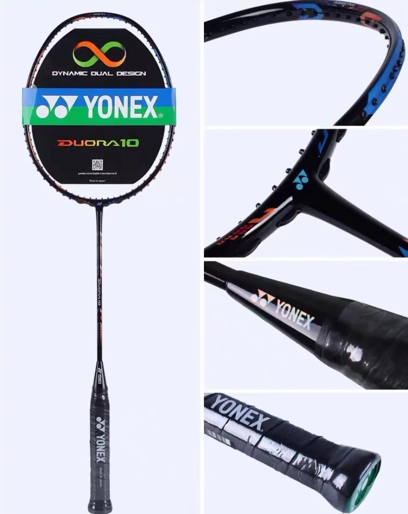 

Ракетка для бадминтона YONEX DUO10LT карбоновая с двойным лезвием, 10 дюймов