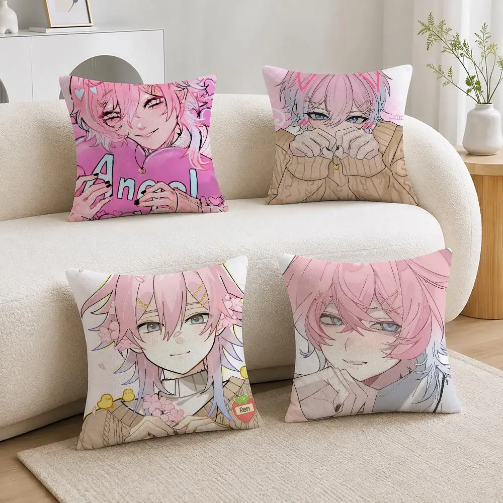 Game 14 Days With You Ren Cushion Cover Soft Short Plush Throw Pillowcase Sofa Bedroom Home Decor Holiday Gift