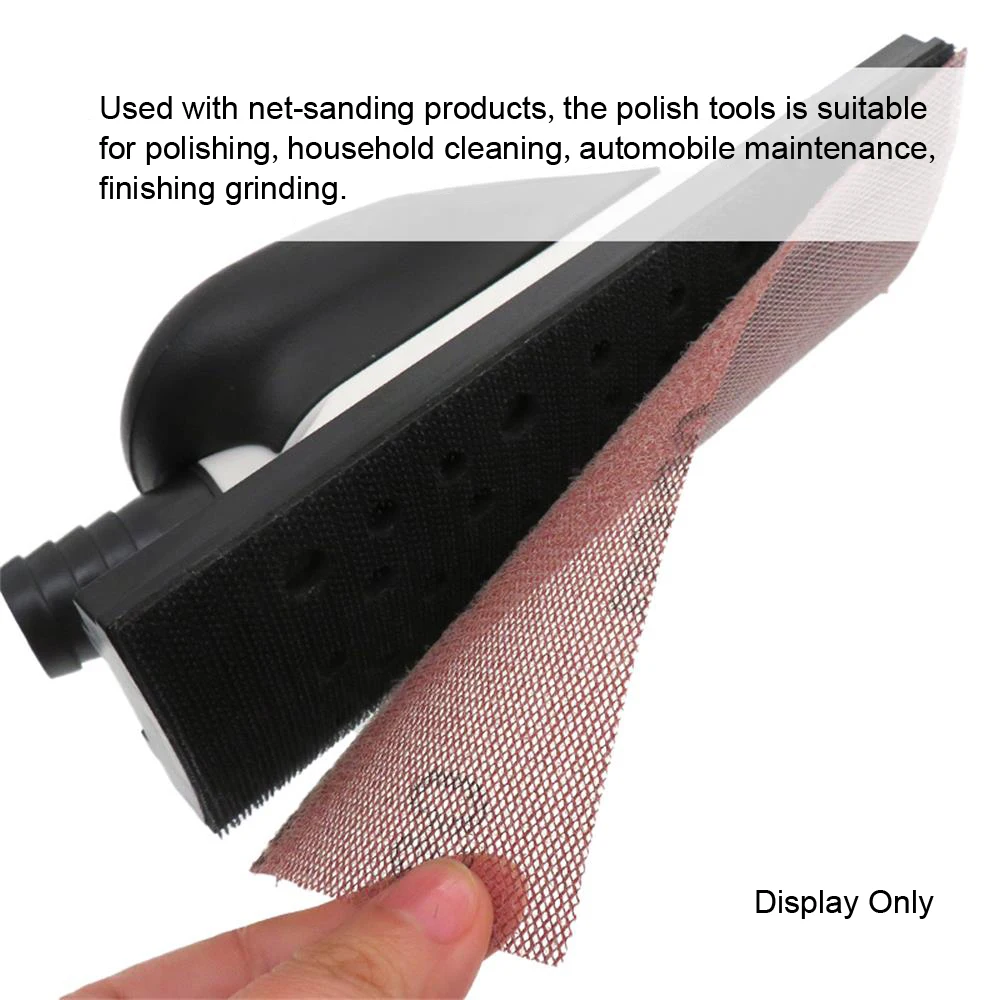 200 x 70mm Sanding Block Vacuum Hand Sander Sponge Pad Dust Free with 4 pcs Replacement Pad for Wood Polishing Car Repair