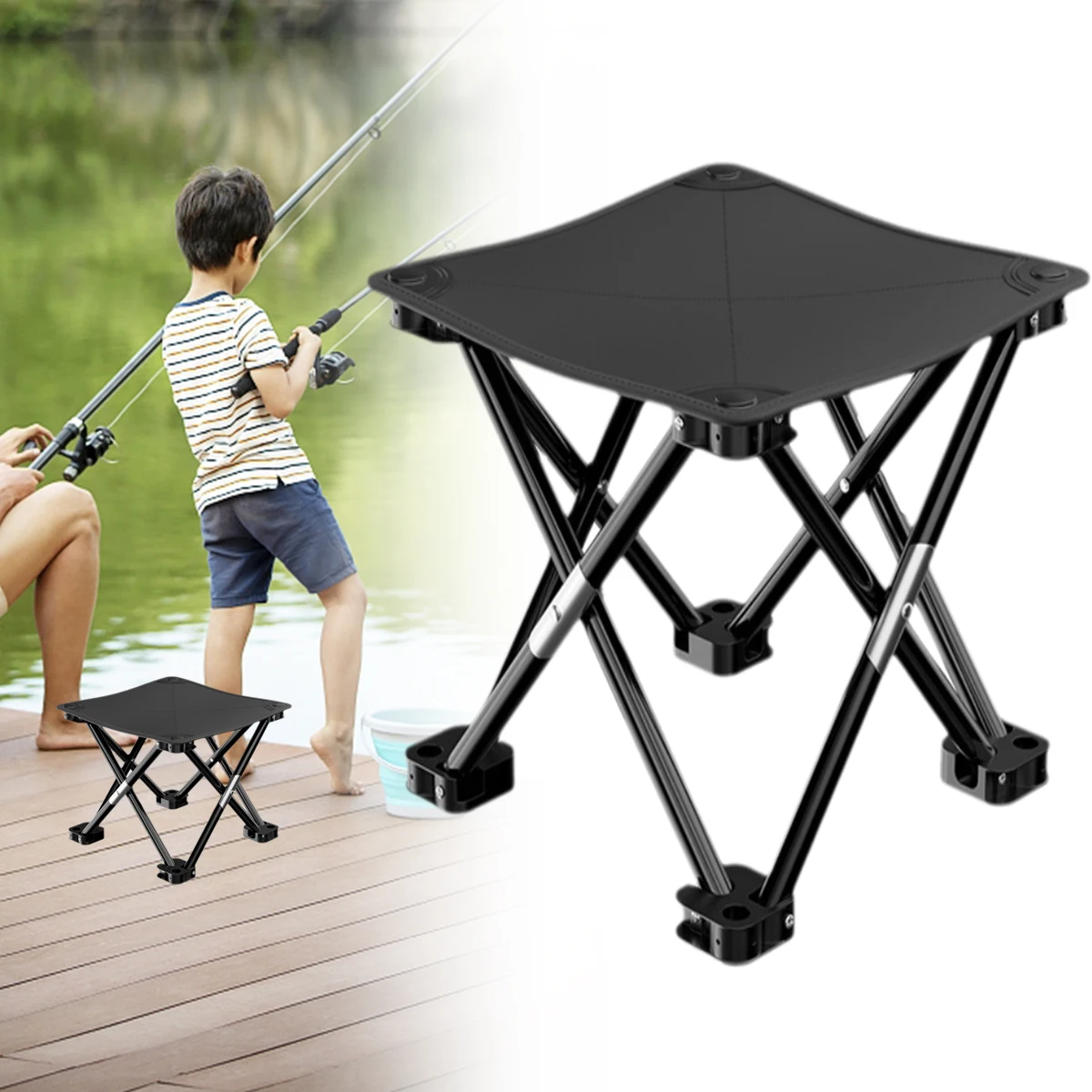 

Creative Outdoor Foldable Stool Portable Fishing Chair Lightweight Folding Chair Camping Chair Stool