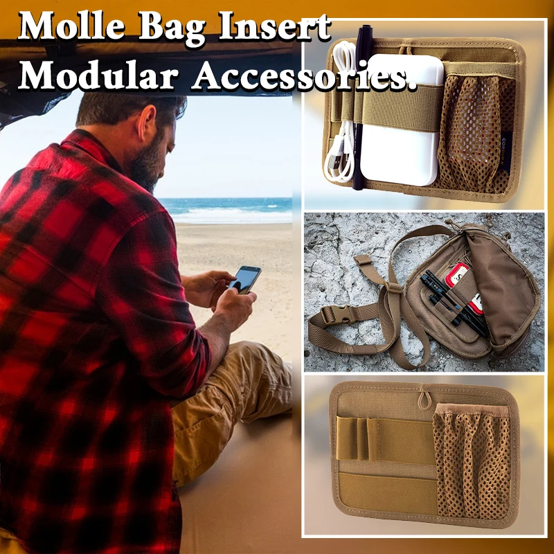 Tactical Molle Bag Insert Modular Accessories Equipment Key Holder Pouch Wallet Belt Utility Mesh Organizer Tool Pouch