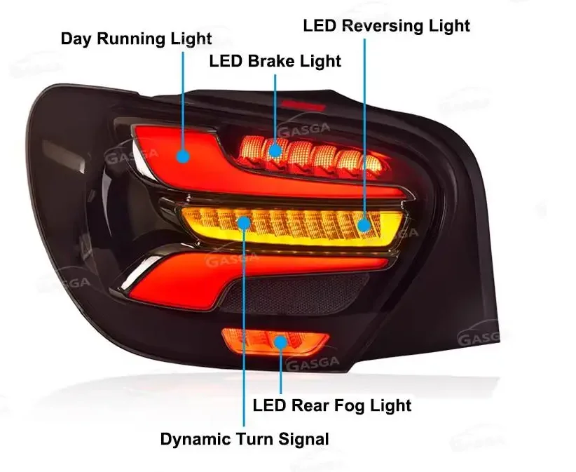 المصابيح الخلفية LED لبنز A Class W176 2013-2018 إشارة انعطاف القيادة الديناميكية الخلفية #3