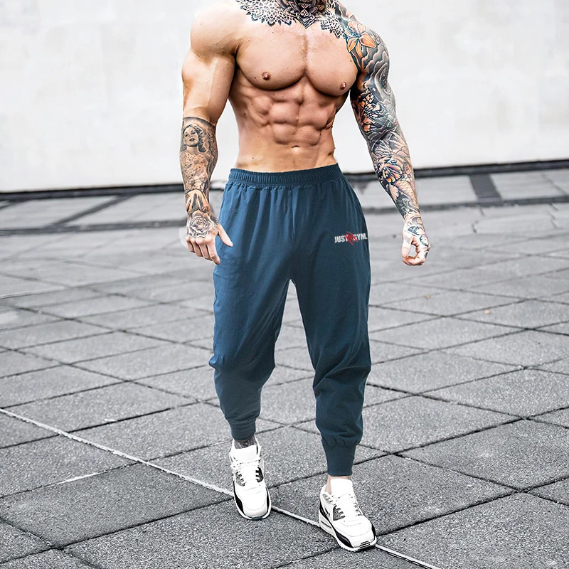 

Men's Summer Thin Fashion Bodybuilding Sweatpants Casual Korean Style Lightweight and Breathable trousers mens joggers pants