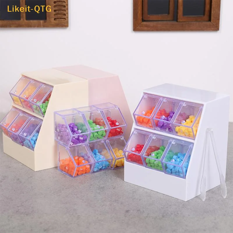 

NEW 1 Set Mini Supermarket Scene Ornament 1/12 Simulation Candy Display Rack Drawer Cabinet Model Dollhouse Furniture Decoration