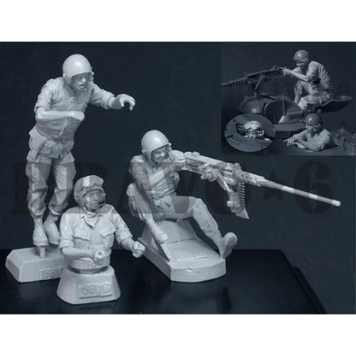 1/35 model resin product GK - American tank crew - unassembled and unpainted DIY kit 1032R view 2
