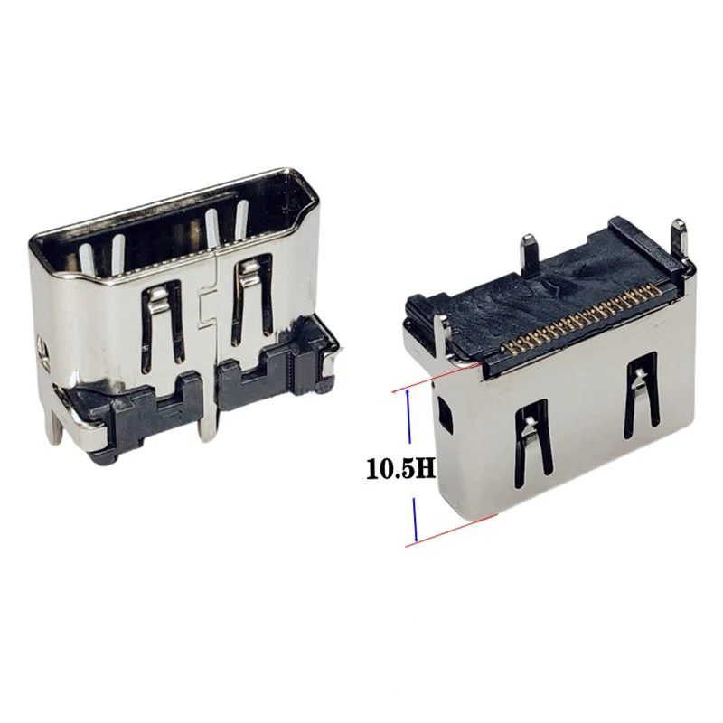 2 stücke HDMI-Port Jack Stecker Stecker 19PIN 19P Vertikale SMT SMD 180 Grad HD 19 PIN HDMI-kompatibel Buchse Weiblichen PCB Buchse – Detail 3