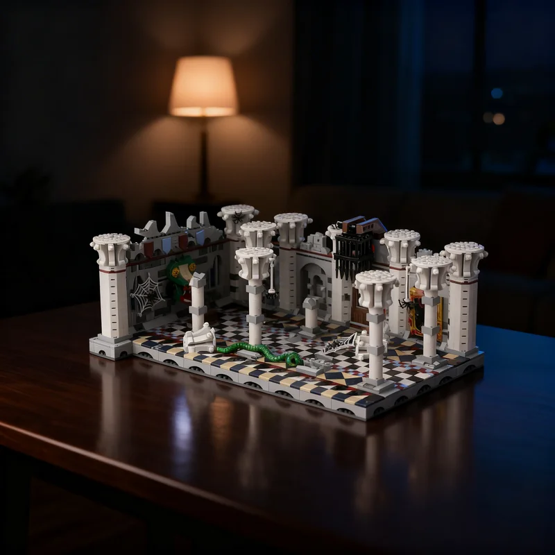 

3436 деталей MOC: Подземелье с ловушками, модель для сборки, креативный подарок, декор для демонстрации, премиум-набор для взрослых и детей, для рабочего стола