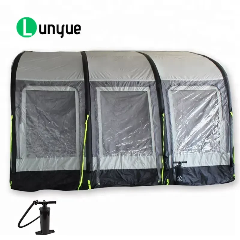 Four Seasons RV Camper Awning Tent 300D Oxford Cloth Double Layer 2000-3000mm Waterproof for Single Family Outdoor Camping