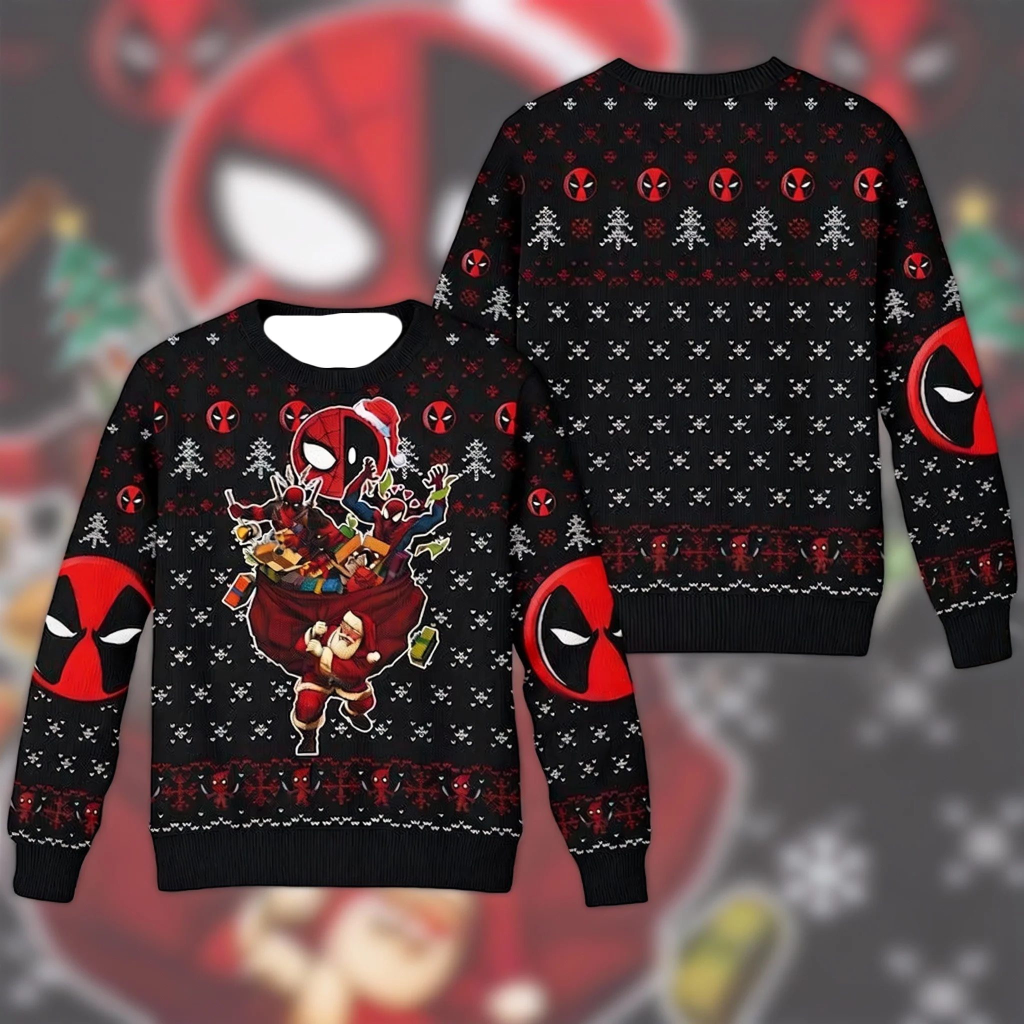 الخريف/الشتاء فيلم ديزني الرسوم المتحركة موضوع عيد الميلاد سترة قبيحة كنزة قطيفة مناسبة للبالغين والأسائل لارتداء